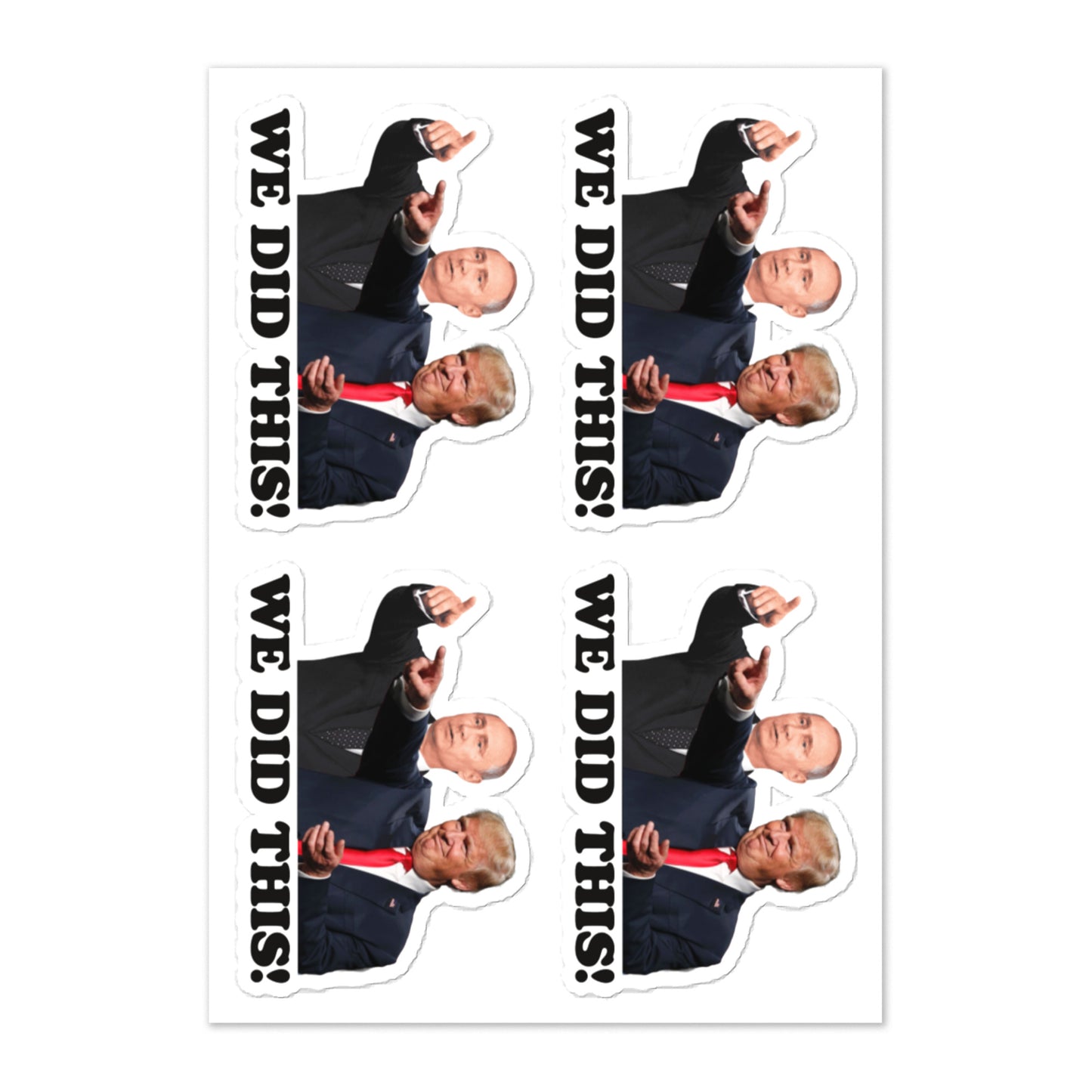 We Did This! - Trump & Putin Sticker Sheet - Set of 4 Bold Protest Stickers